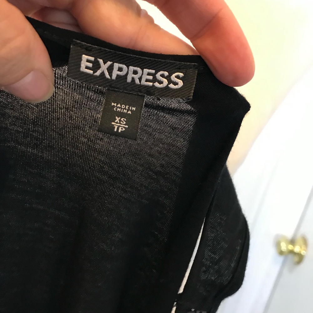 ☀️WEEKEND SALE☀️ Express sequined black tank - Picture 5 of 6